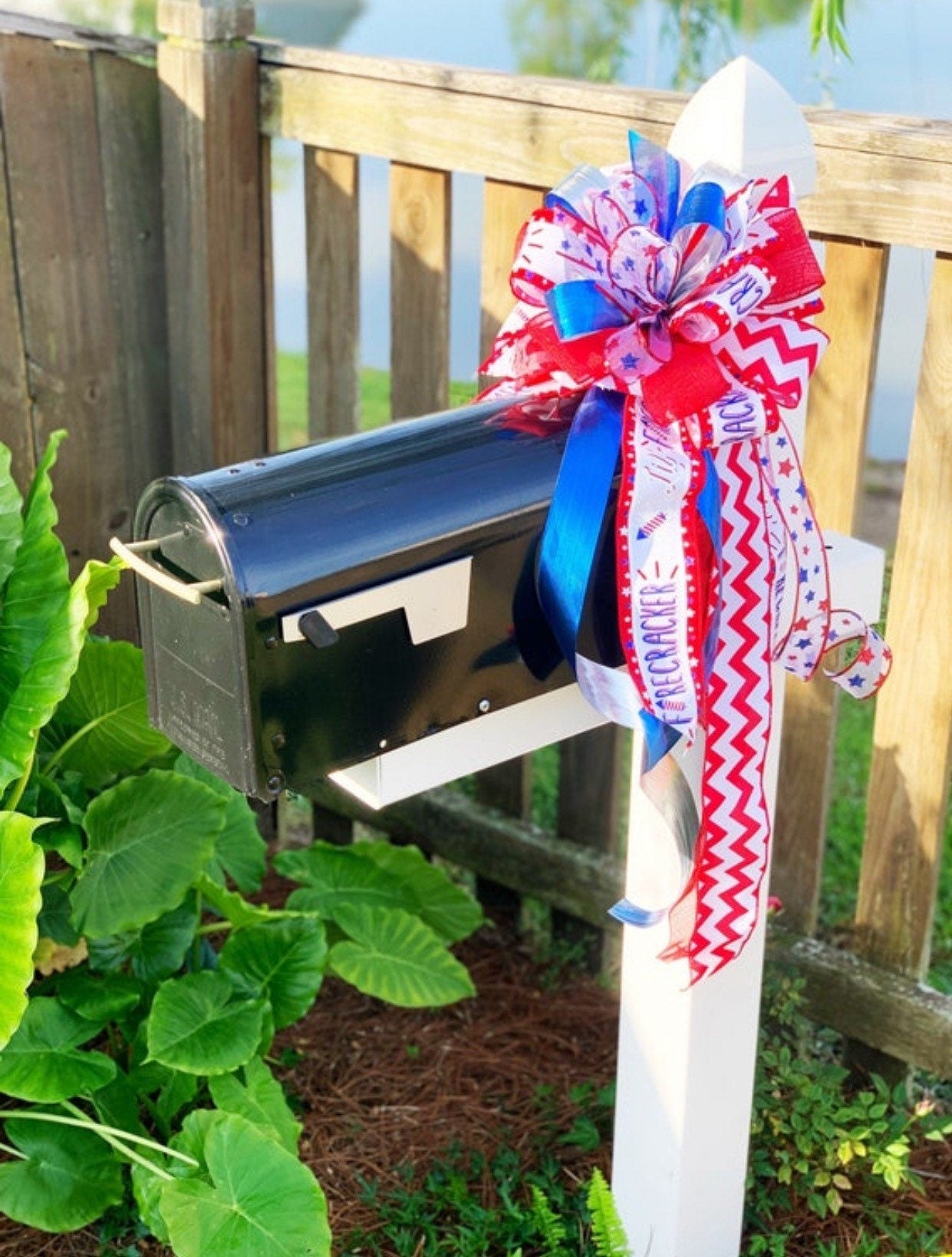 Patriotic Collection - Stars,Stripes,Patriotic Bow,Patriotic,Patriotic Decor,Red White Blue, Red White Blue Bow,Wreath Bow,Mailbox Bow,Gift
