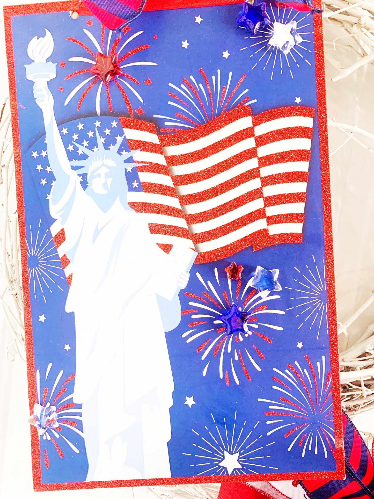 Patriotic Collection - Stars,Stripes,Patriotic Bow,Patriotic,Patriotic Decor,Red White Blue, Red White Blue Bow,Wreath Bow,Mailbox Bow,Gift